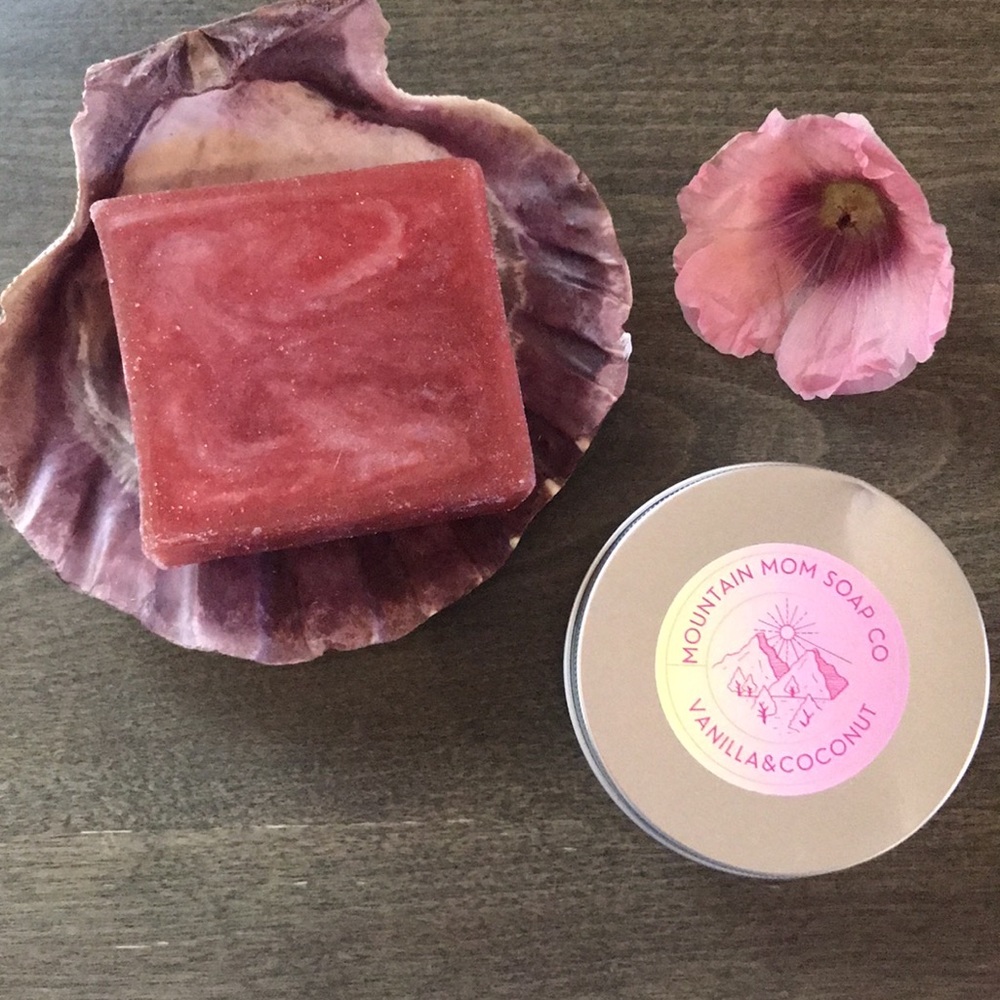 Set of 2 Vanilla&Coconut glycerin bar soap and body butter